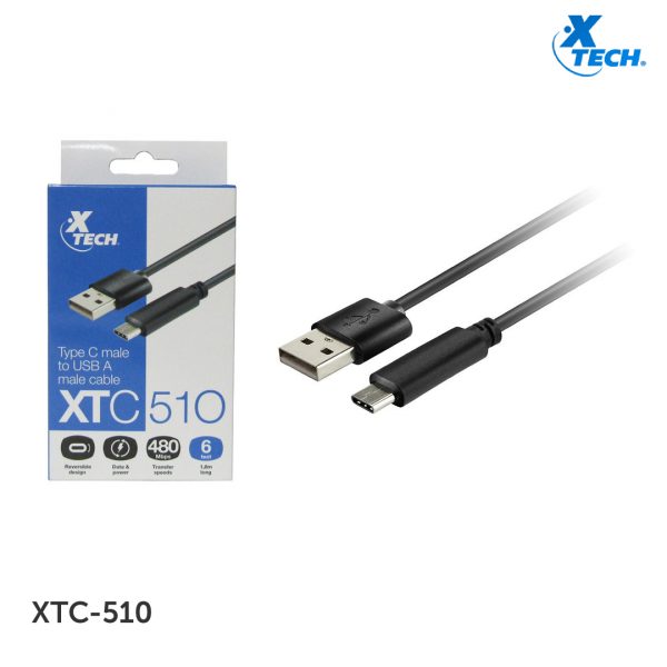 Cable Xtech Cable tipo C macho a USB 2.0 macho 1,8 metros - Imagen 2