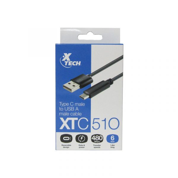 Cable Xtech Cable tipo C macho a USB 2.0 macho 1,8 metros - Imagen 3