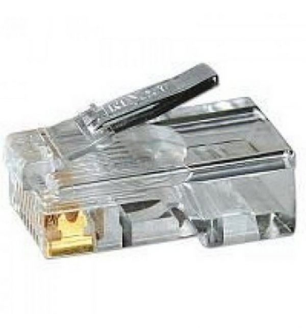 Conector  RJ45 macho Cat5E 30 micras Bolsa (100 u)