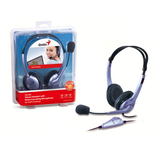 Genius Audifono c/microfono HS-04S 2mt de cable 3.5mm