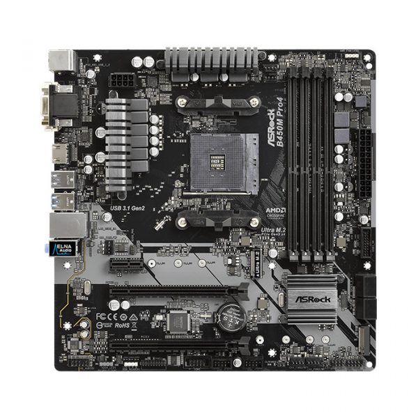 Placa Madre ASRock B450M PRO4 - Imagen 2