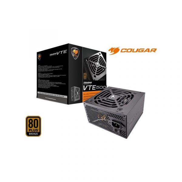 Fuente de Poder Cougar 500 Watts 12-V Semi Modular negra